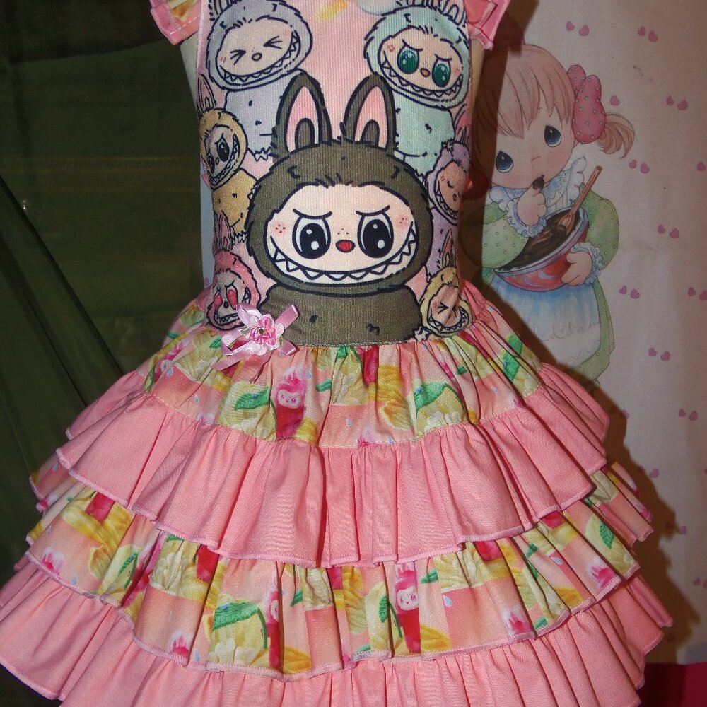 Labubu Little Girl Dress  Size   4t  NEW